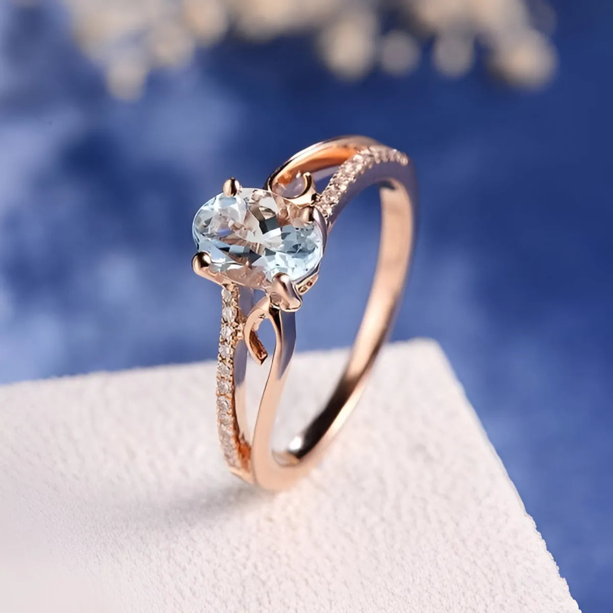 Crystal Decorated Wedding Ring