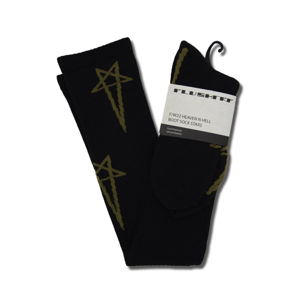 Rick Boot Sock Stars – 100% Terry Cotton Crew & Thigh High Socks for High-Tops & Boots