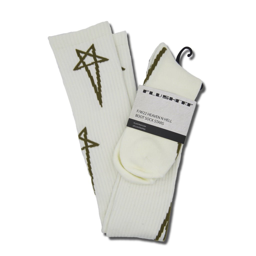 Rick Boot Sock Stars – 100% Terry Cotton Crew & Thigh High Socks for High-Tops & Boots