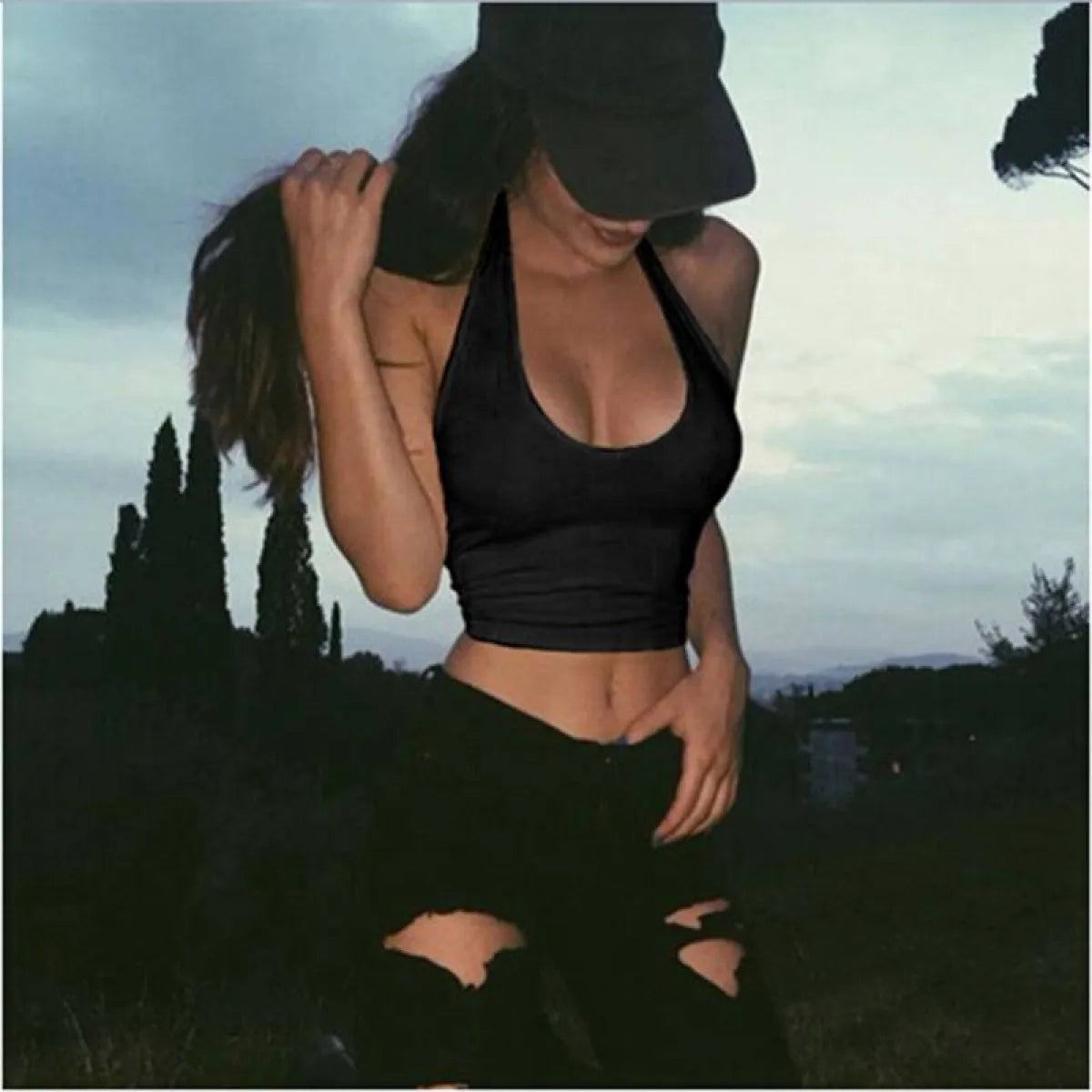 Slim Sleeveless Crop Top