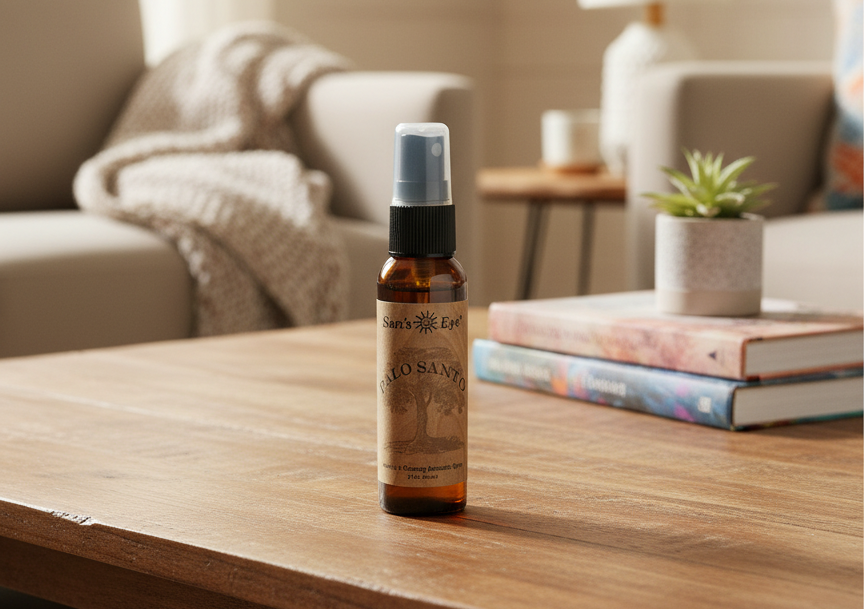 Sun's Eye Palo Santo Clearing Spray Mist for Spiritual Cleansing and Aura Refreshment